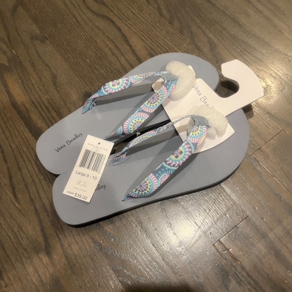 Vera Bradley NWT Women's Webbing Strap Flip Flop Sunny Medallion Size Large (9-1 - Picture 6 of 6
